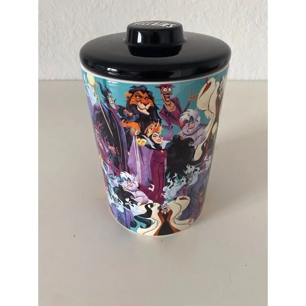 Disney Villains‎ Ceramic Cookie Jar Canister Halloween Maleficent Cruella Scar